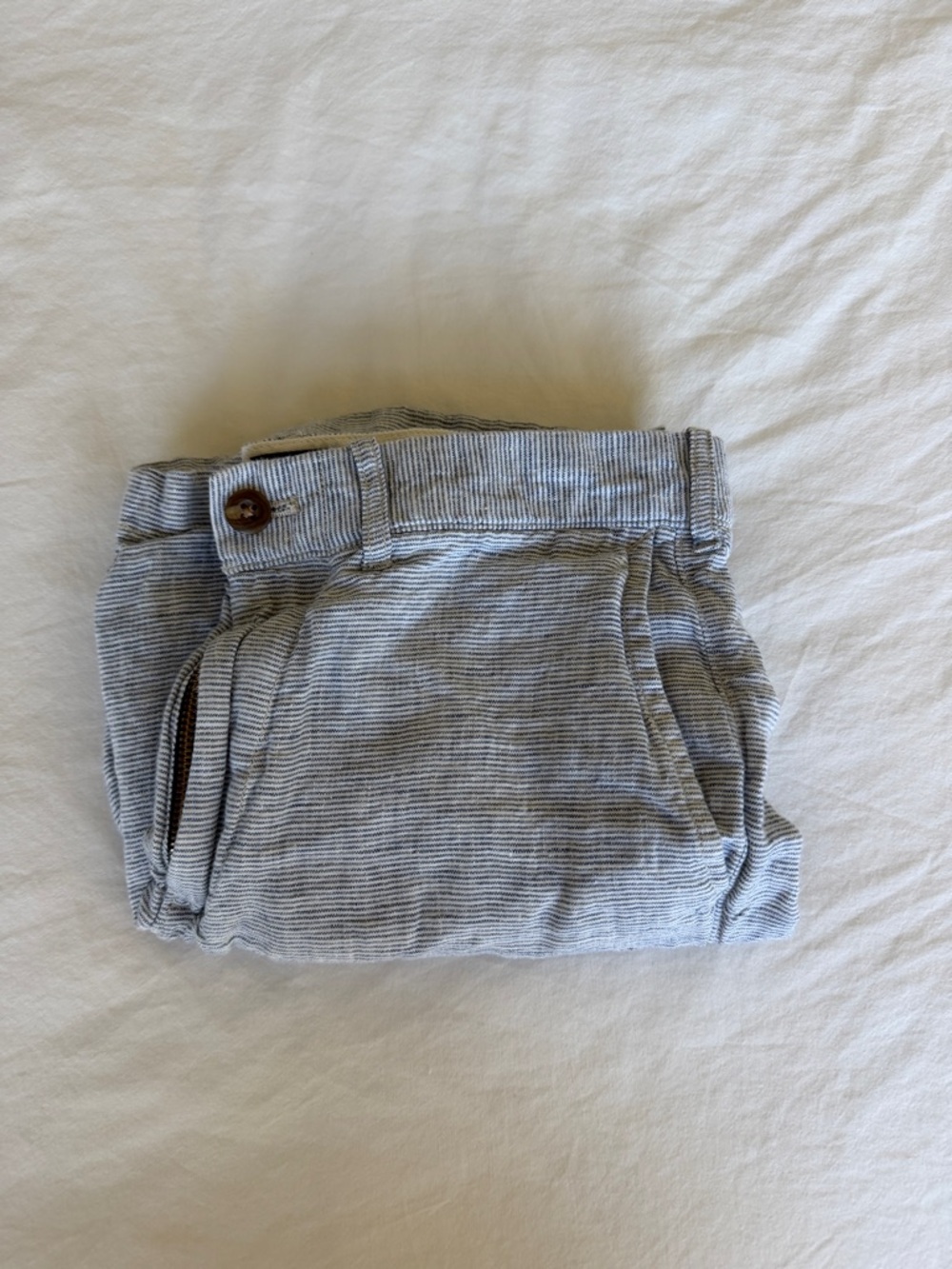 J. Crew Kids Striped Light Gray Cotton Shorts